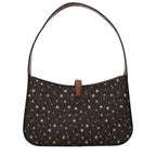 Brown Jacquard Handbag