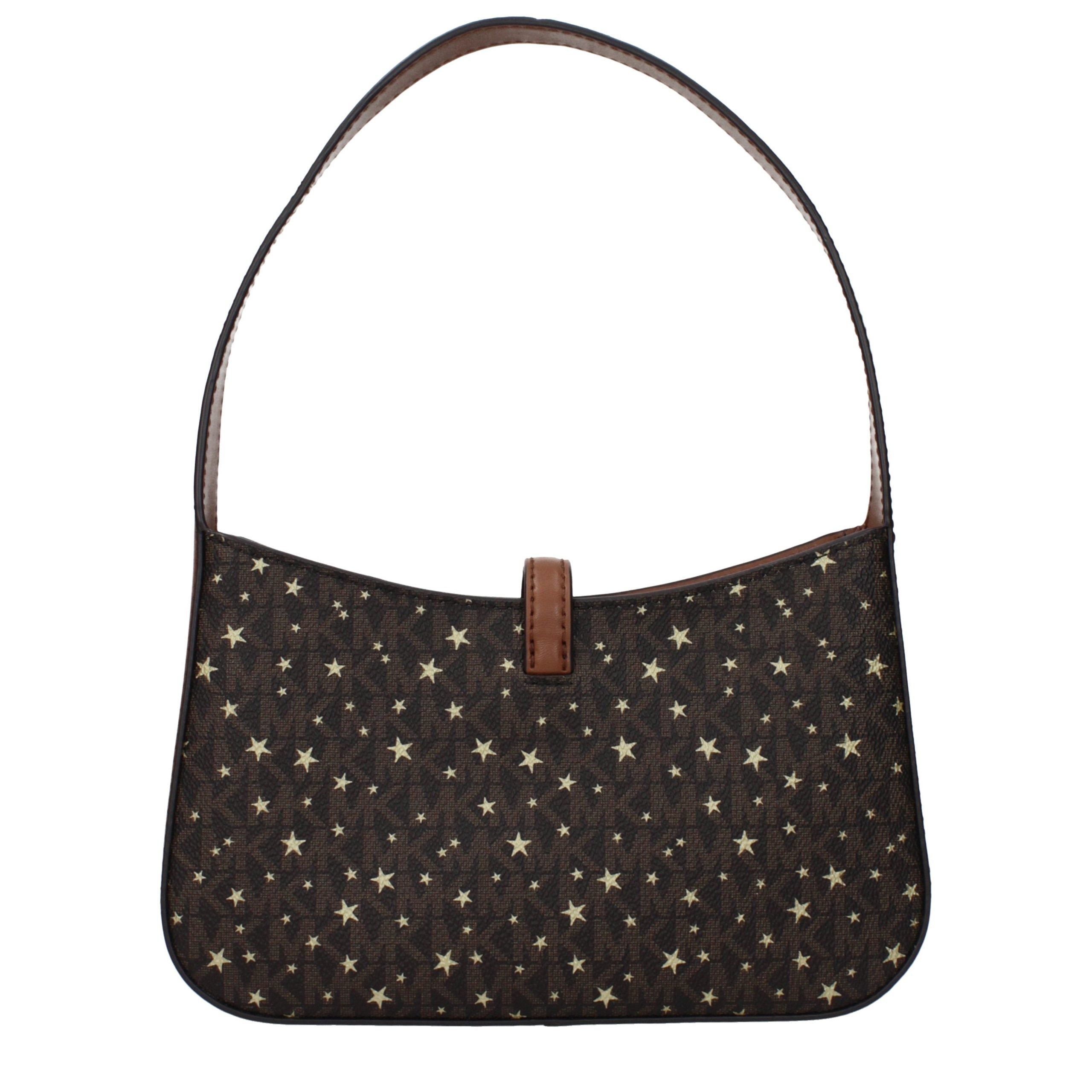 Brown Jacquard Handbag