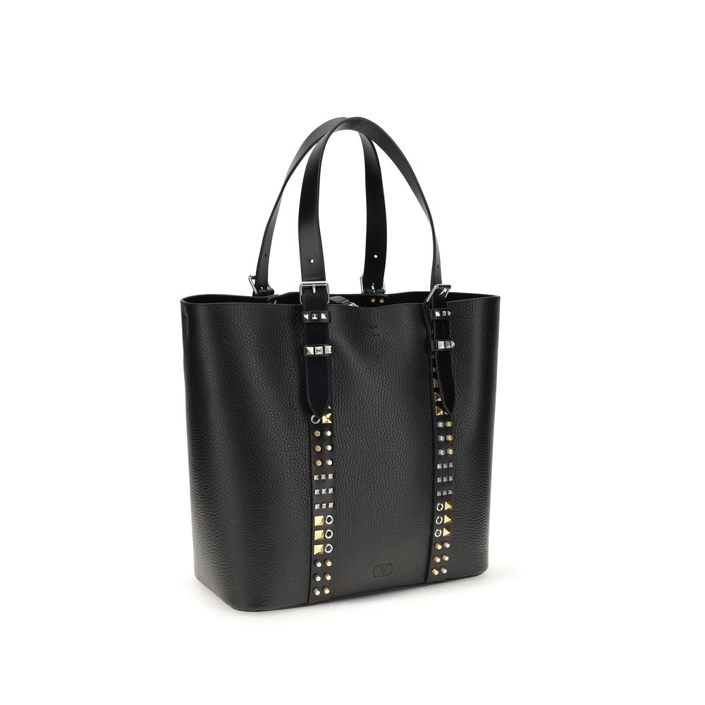 Rockstud Calf Leather Medium Tote Bag