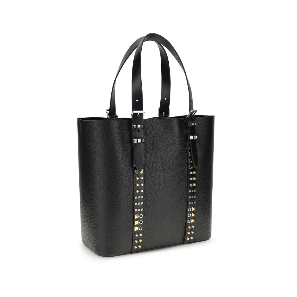 Rockstud Calf Leather Medium Tote Bag