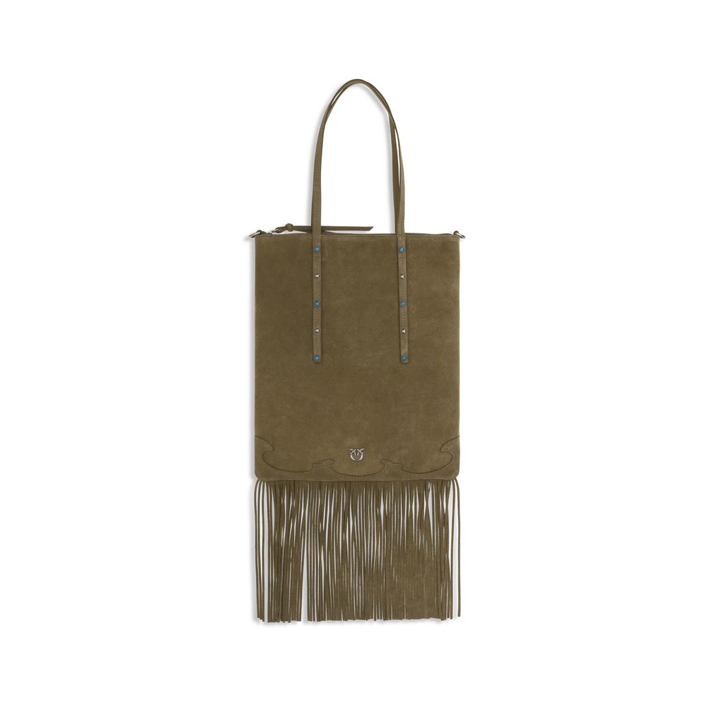 Calfskin Suede Shoulder Bag