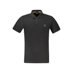 Black Slim Fit Polo Shirt – Cotton‑Elastane Blend