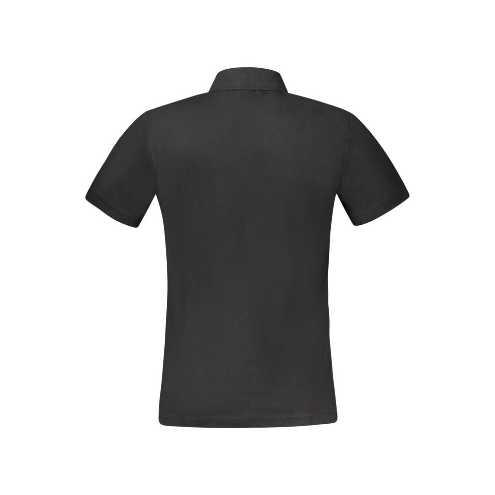 Black Slim Fit Polo Shirt – Cotton‑Elastane Blend