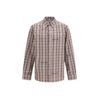 Oversized Multicolor Pattern Cotton Flannel Shirt