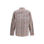 Oversized Multicolor Pattern Cotton Flannel Shirt