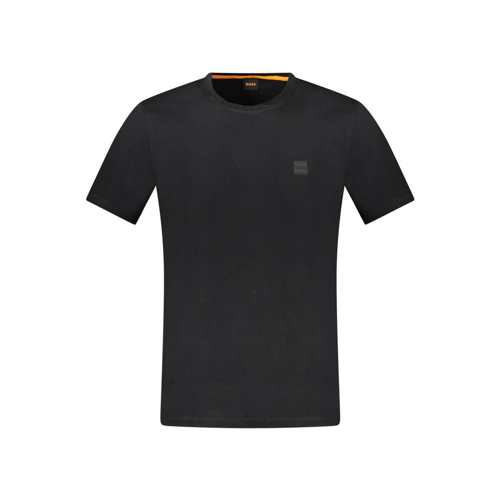 Black Cotton Short Sleeve T-Shirt