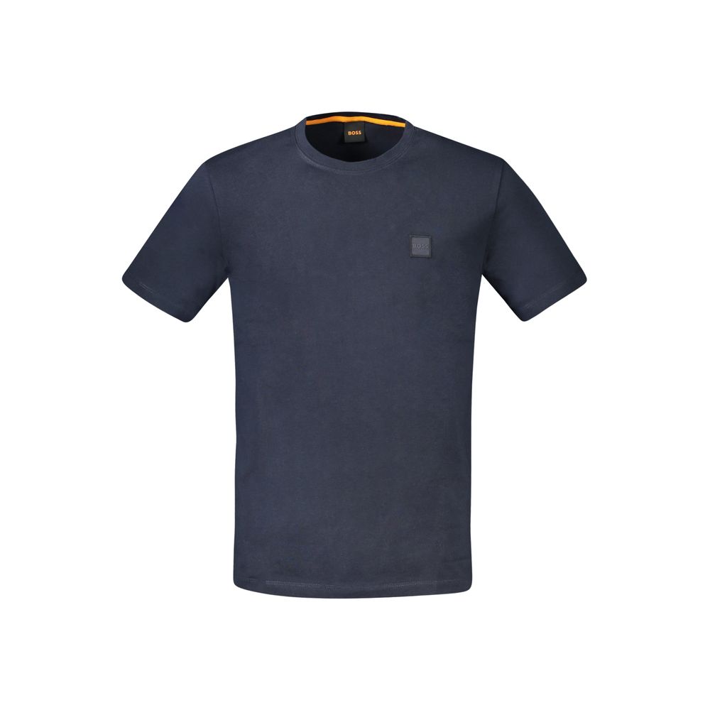 Blue Cotton Crewneck T-Shirt