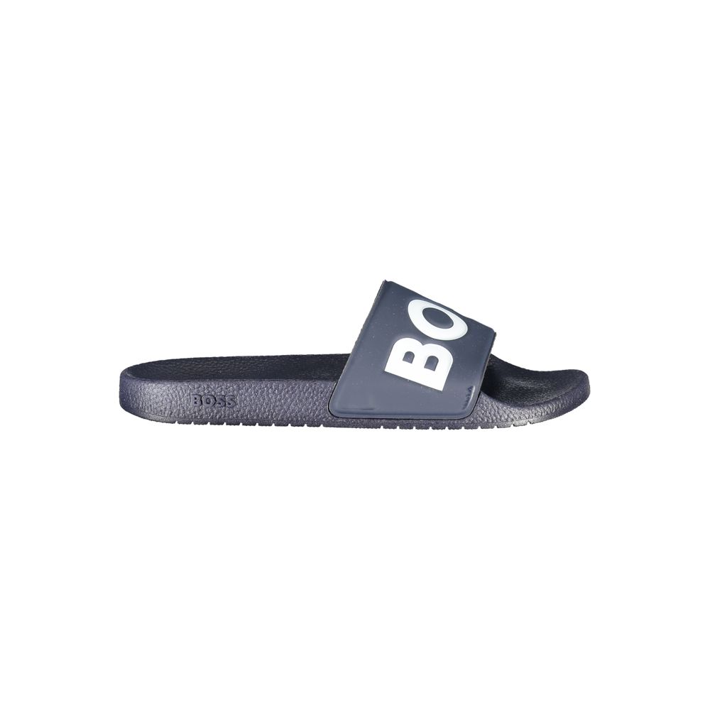 Polyurethane Logo‑Print Slide Sandals