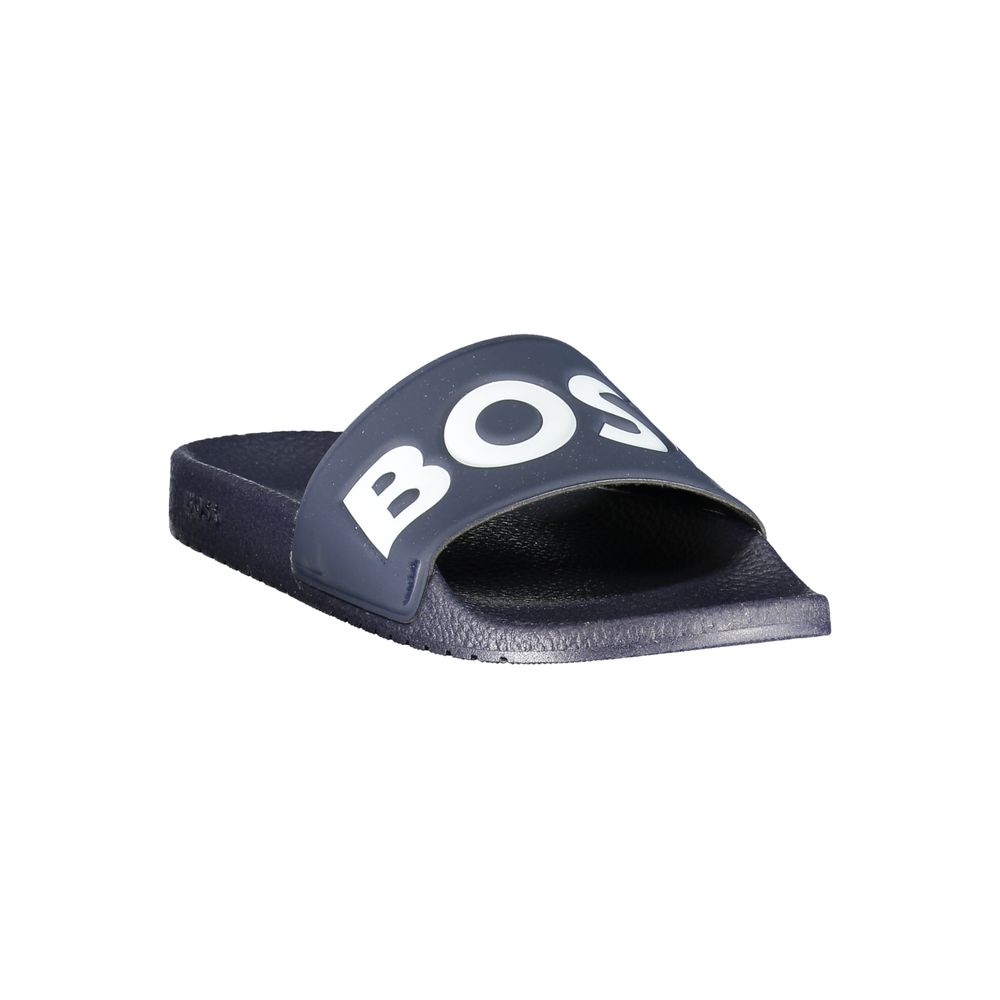 Polyurethane Logo‑Print Slide Sandals