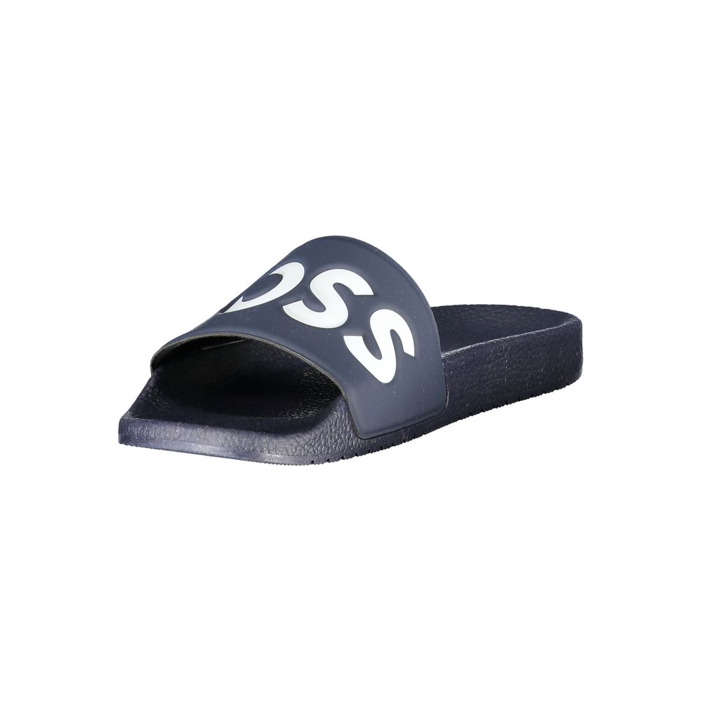 Polyurethane Logo‑Print Slide Sandals