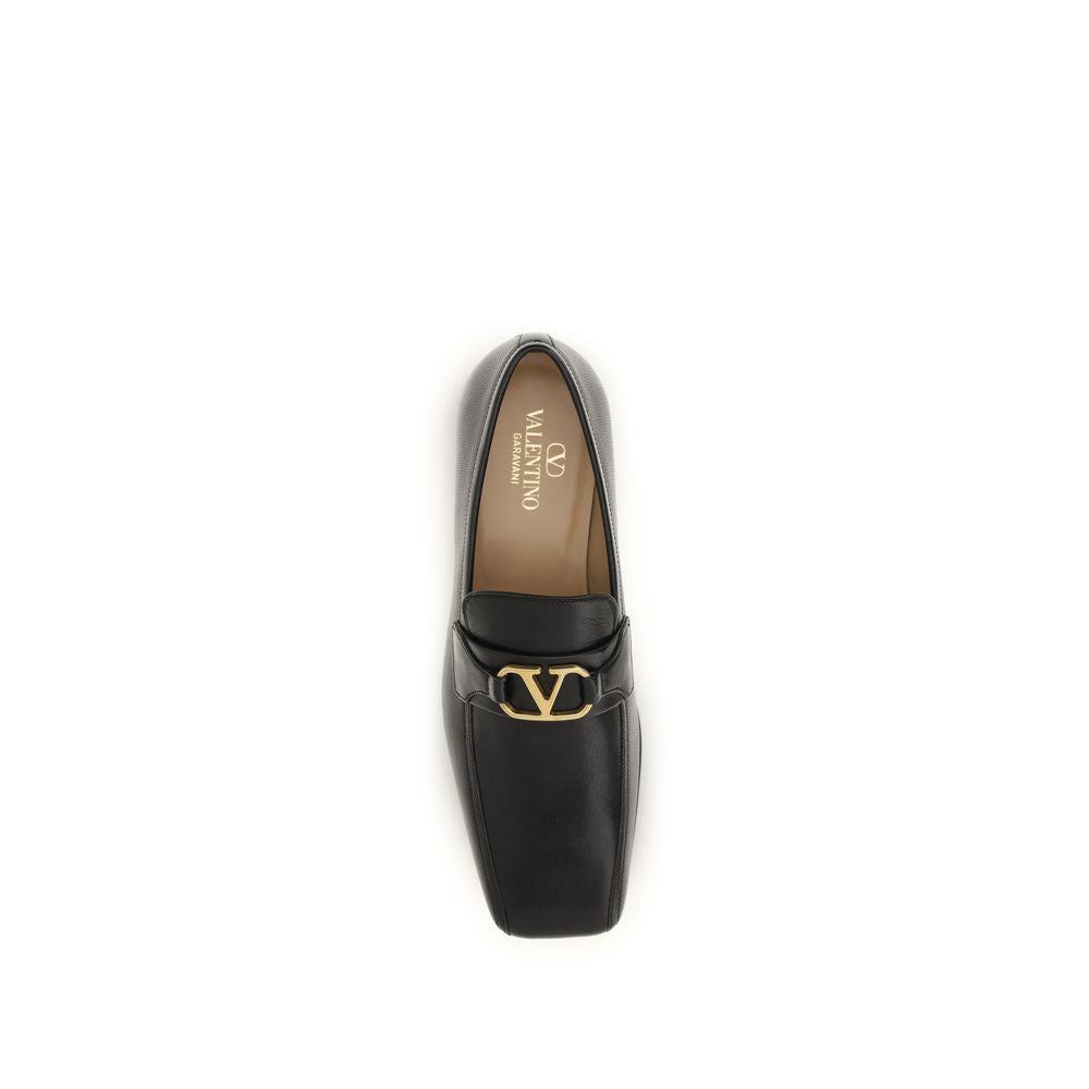 Goatskin VLogo Slip-On Loafers