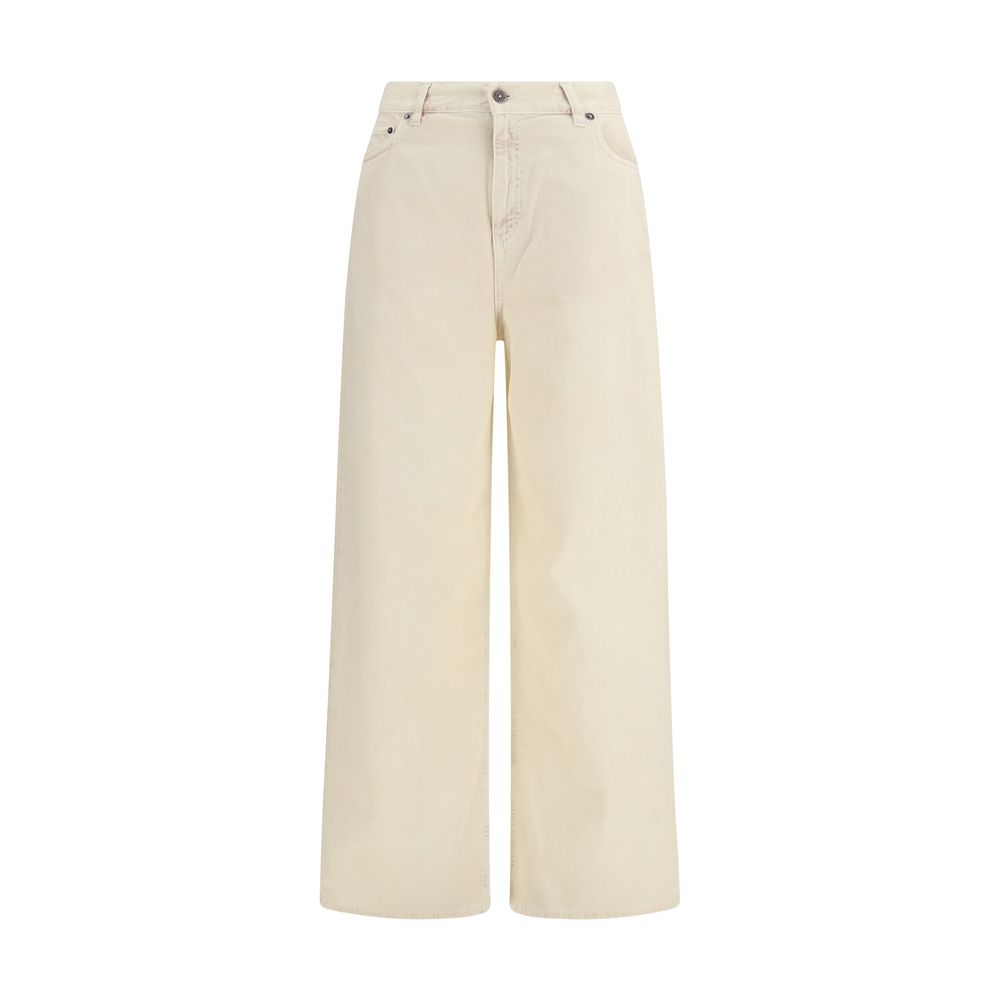 Relaxed Wide-Leg Cotton Denim Jeans