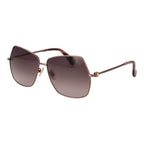 Bronze Metal Square Sunglasses