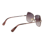 Bronze Metal Square Sunglasses