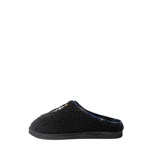 Cotton Faux Fur House Slippers with Headband Accent