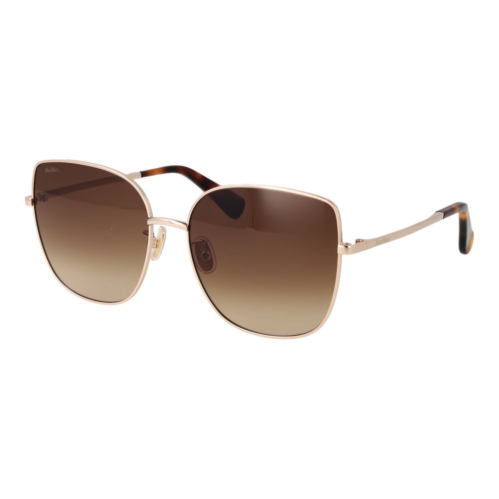 Rose Gold Metal Square Sunglasses