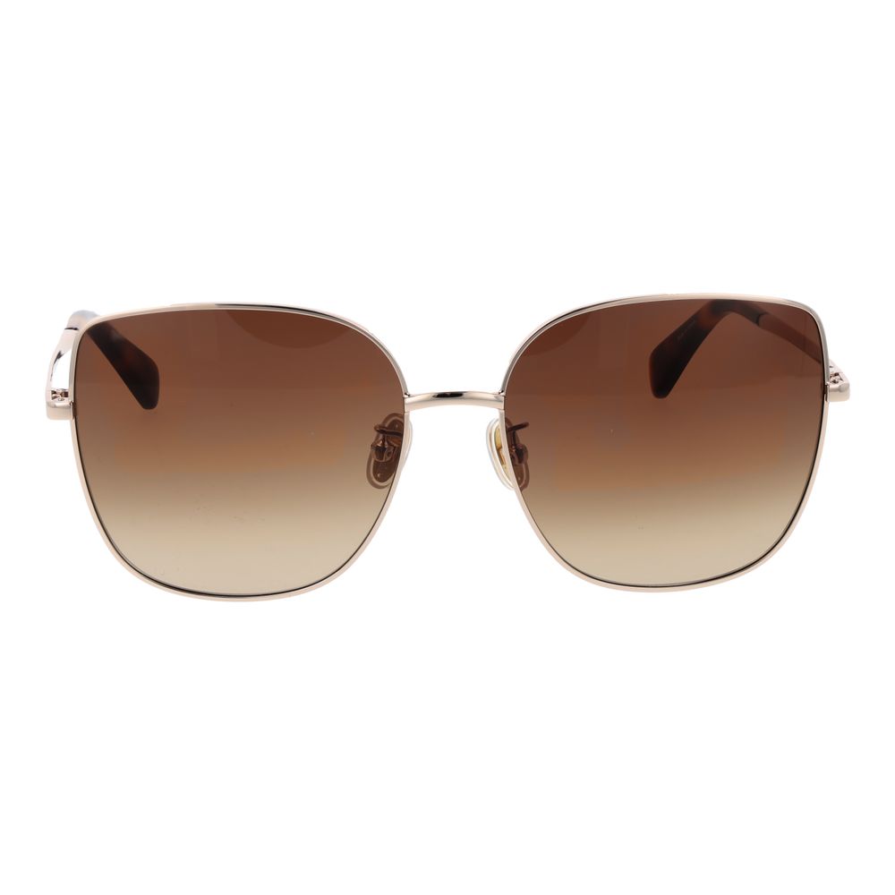 Rose Gold Metal Square Sunglasses