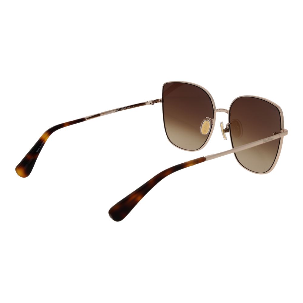 Rose Gold Metal Square Sunglasses