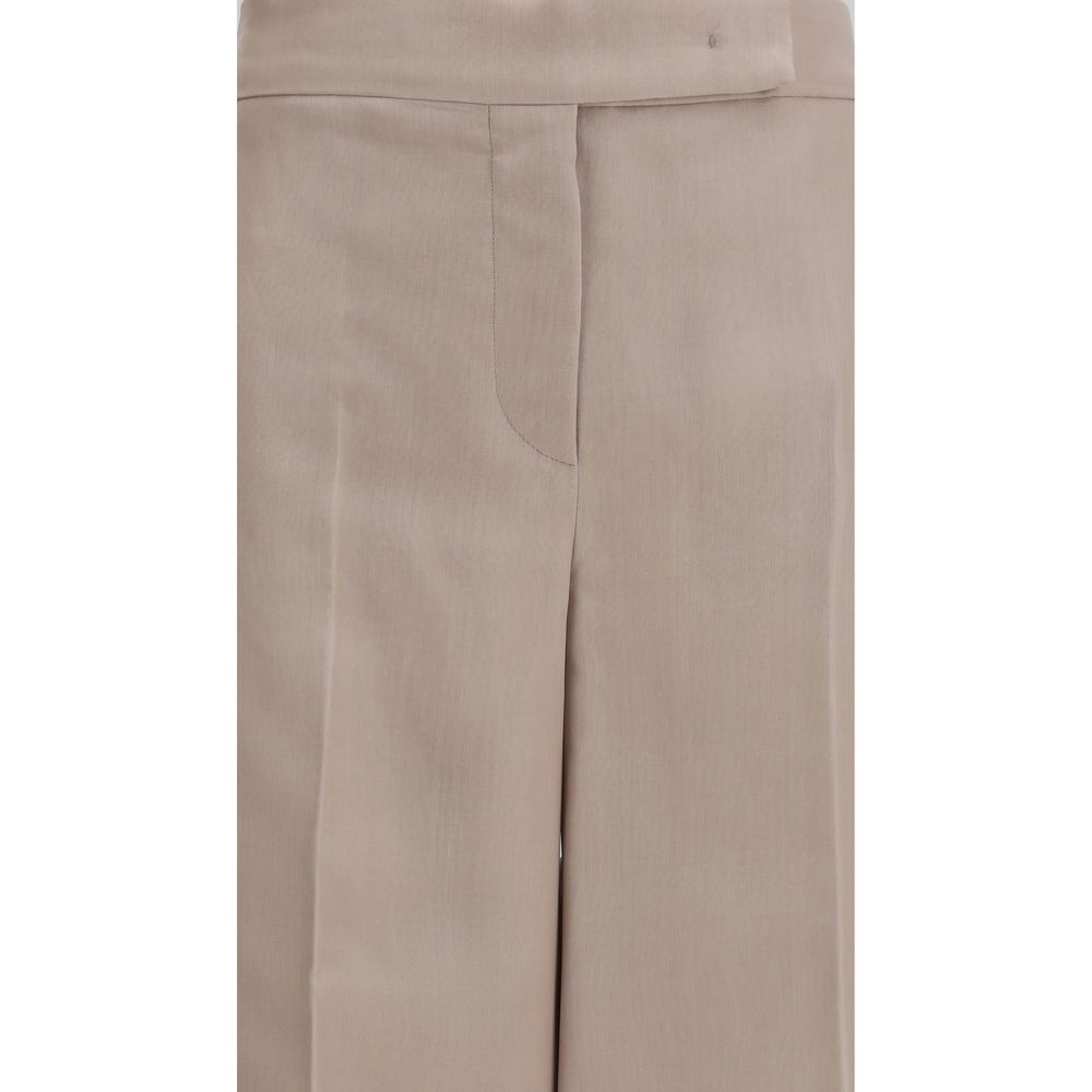Silk Rasoio Wide-Leg Pants