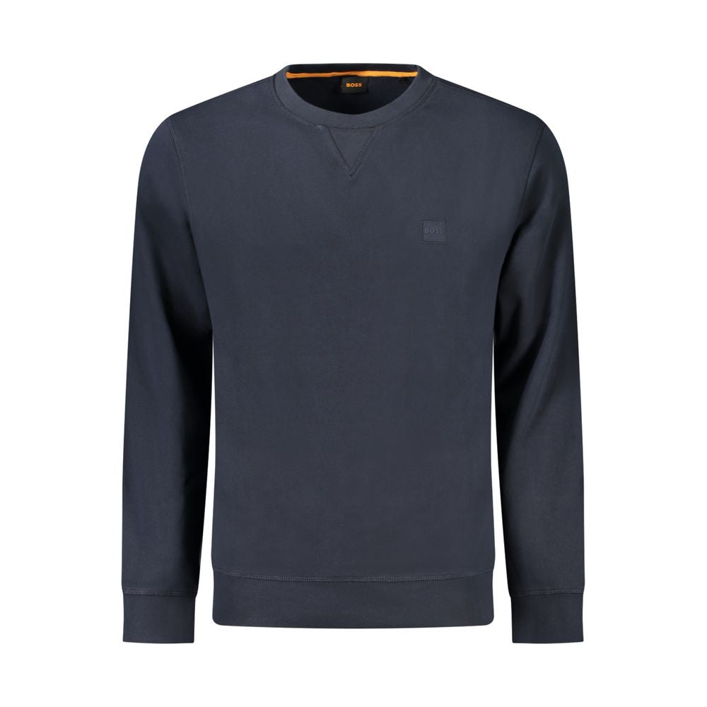 Blu Cotton Crewneck Sweatshirt