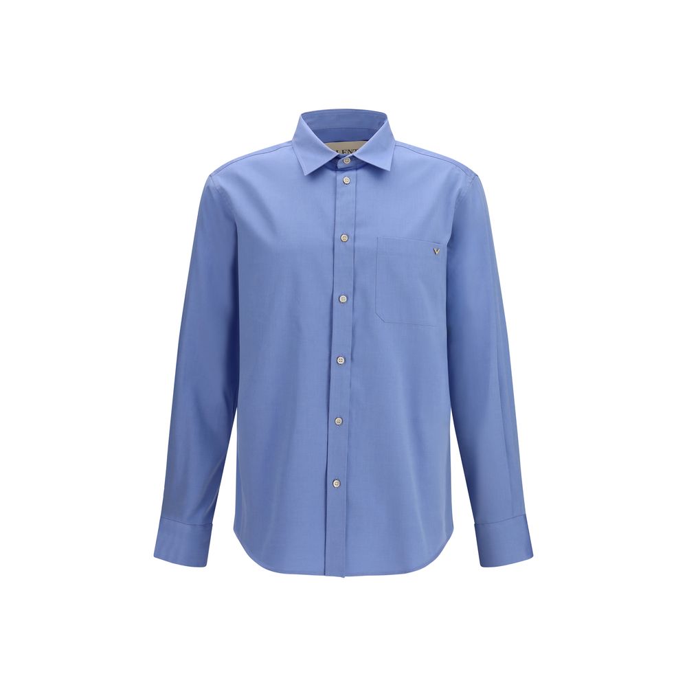 Blue Cotton Oxford Shirt