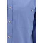 Blue Cotton Oxford Shirt