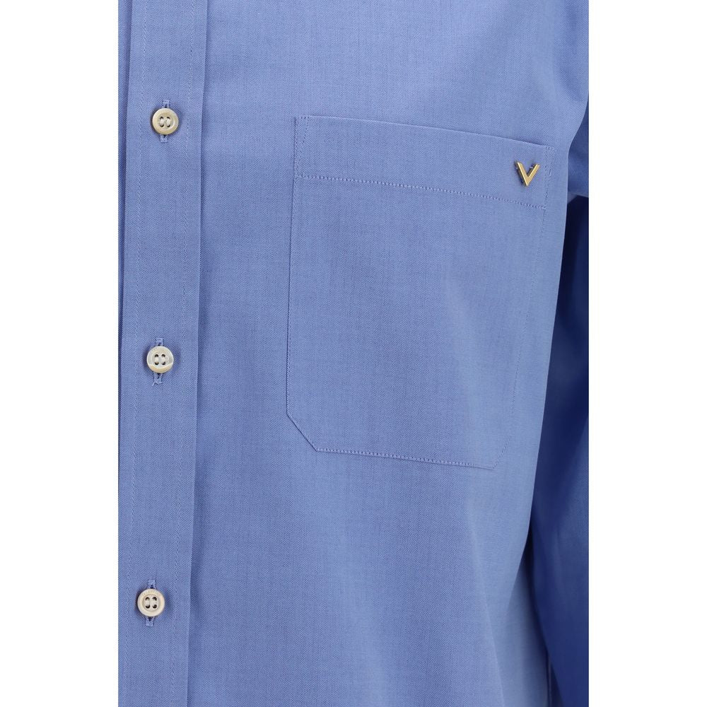Blue Cotton Oxford Shirt