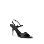 Glossy Patent Calfskin Avenue Bow Sandals