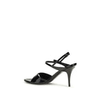 Glossy Patent Calfskin Avenue Bow Sandals
