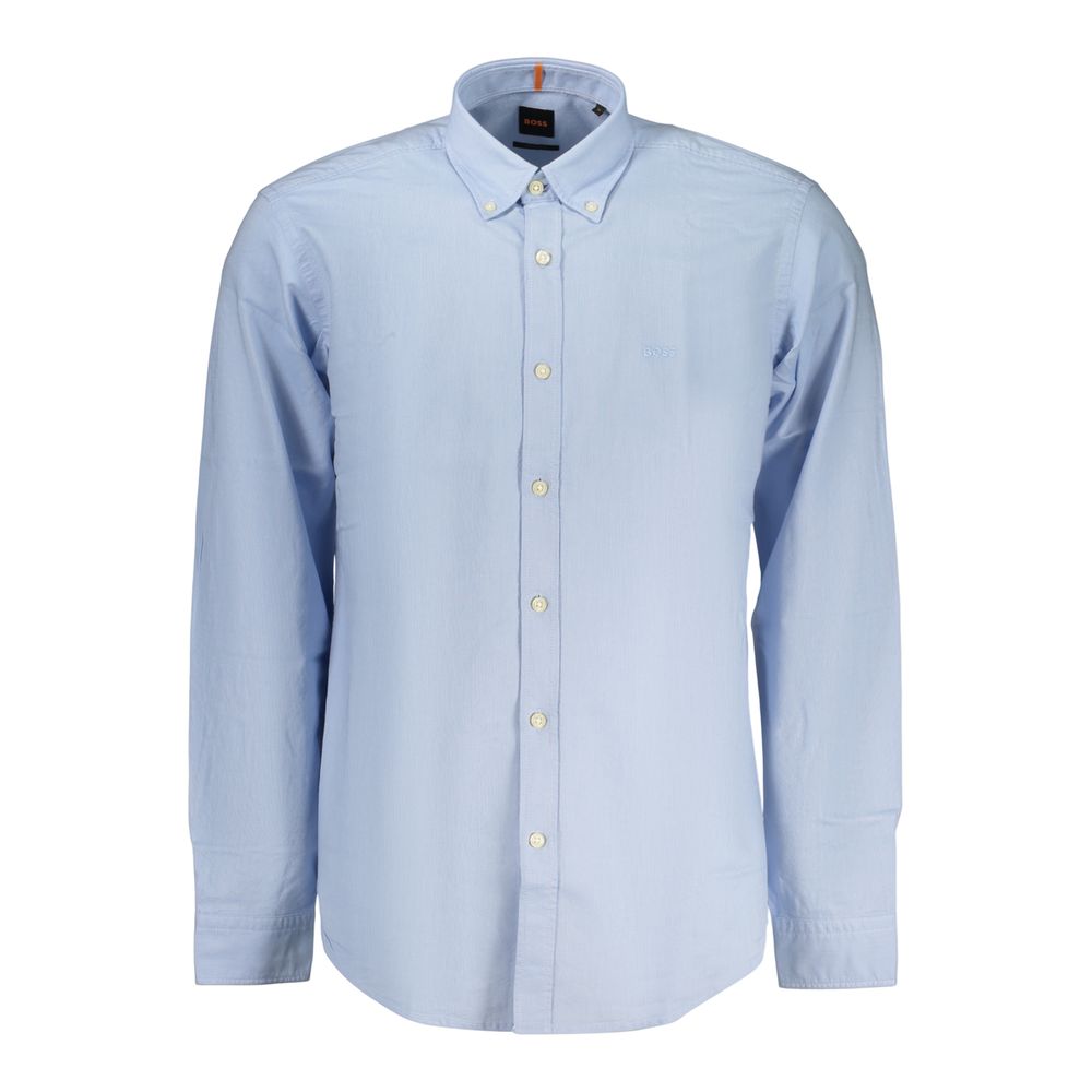 Azzurro Cotton Long‑Sleeve Shirt