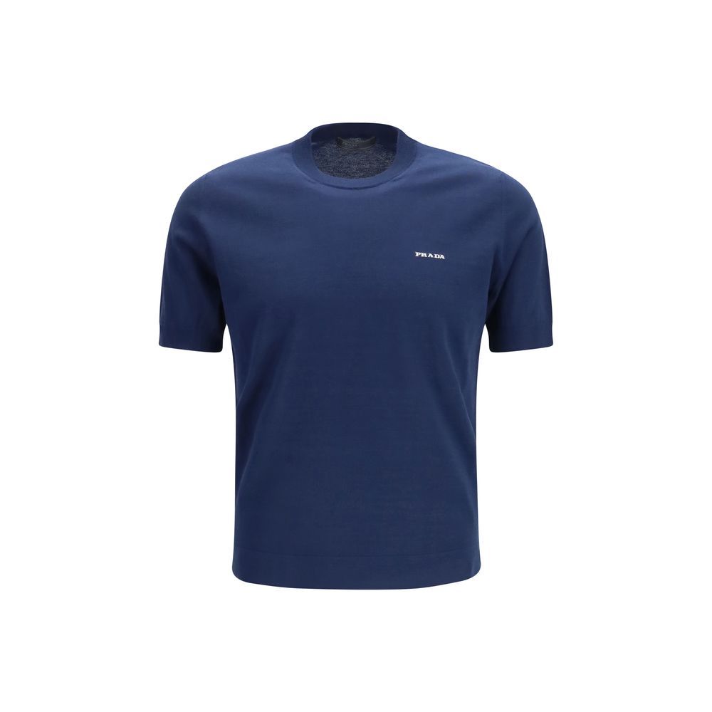 Cotton Crew Neck Knit T-Shirt
