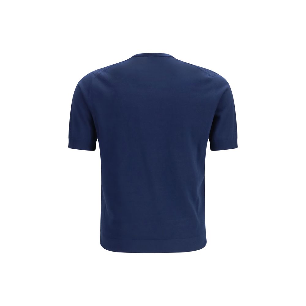 Cotton Crew Neck Knit T-Shirt