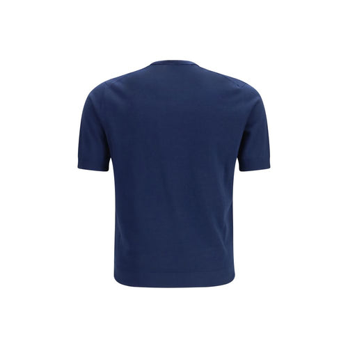 Cotton Crew Neck Knit T-Shirt