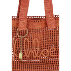 East-West Summer Banana Raffia and Leather Tote Bag