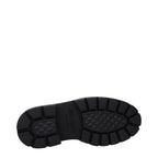 Bryer Flat Black Leather Ankle Boots