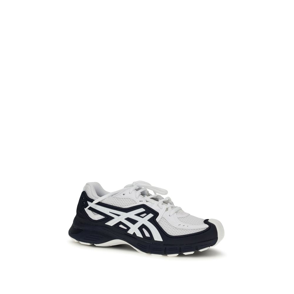 White Panelled Polyester Athletic Sneakers