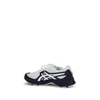 White Panelled Polyester Athletic Sneakers