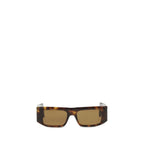 Brown Acetate Extra‑Large Shield Sunglasses