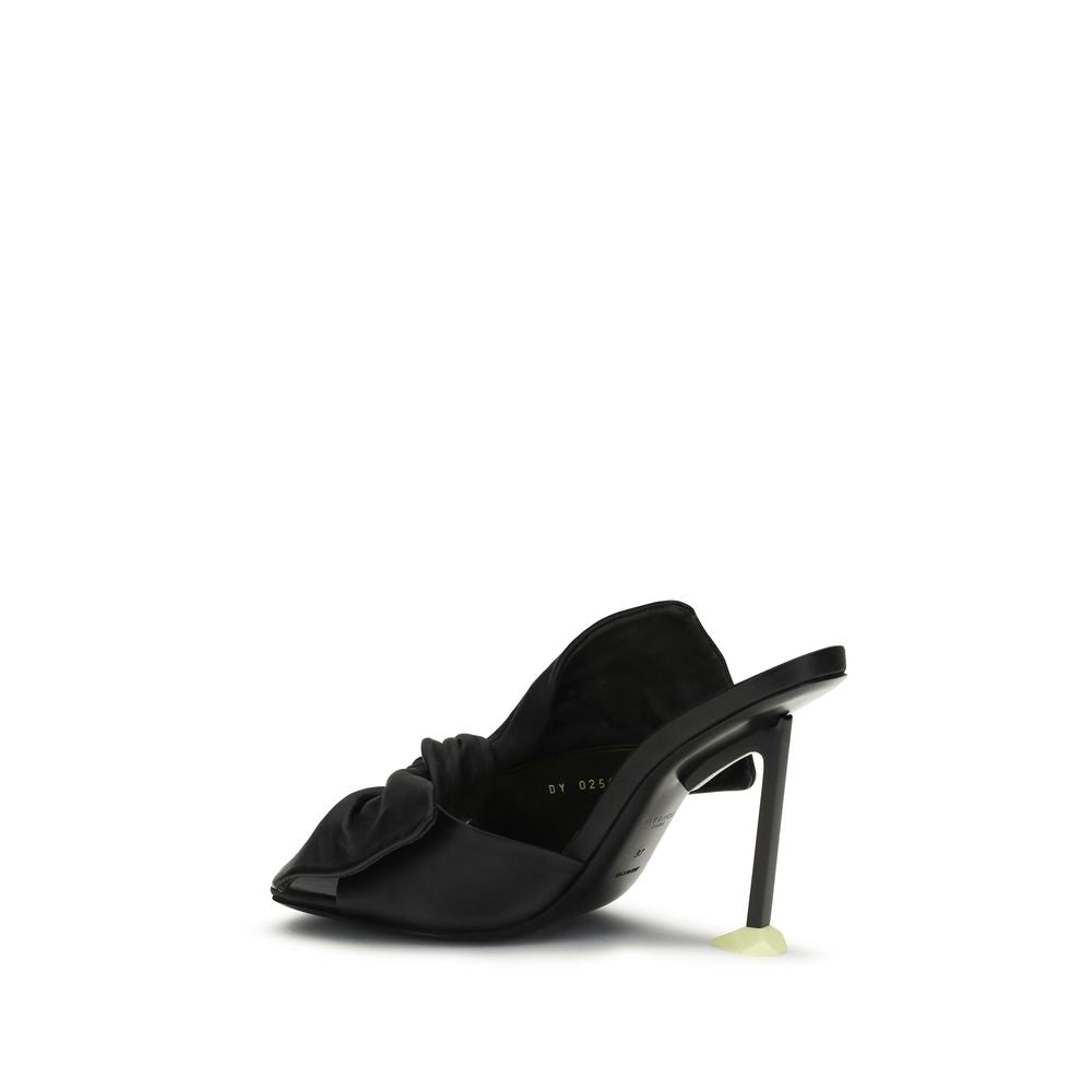 Shearling Nappa Leather Boudoir Heeled Mules