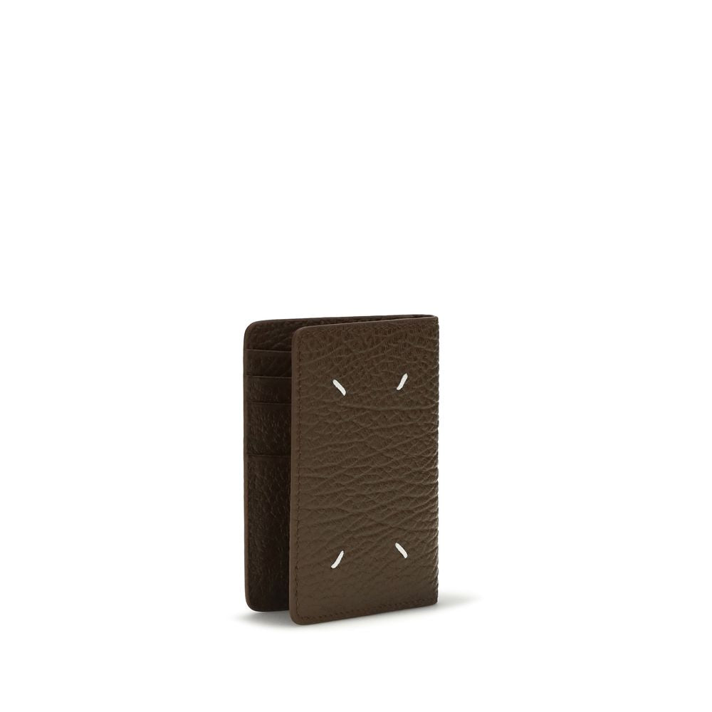 Grained Calf Leather Bifold Card Holder