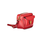 Red Leather Adjustable Shoulder Bag