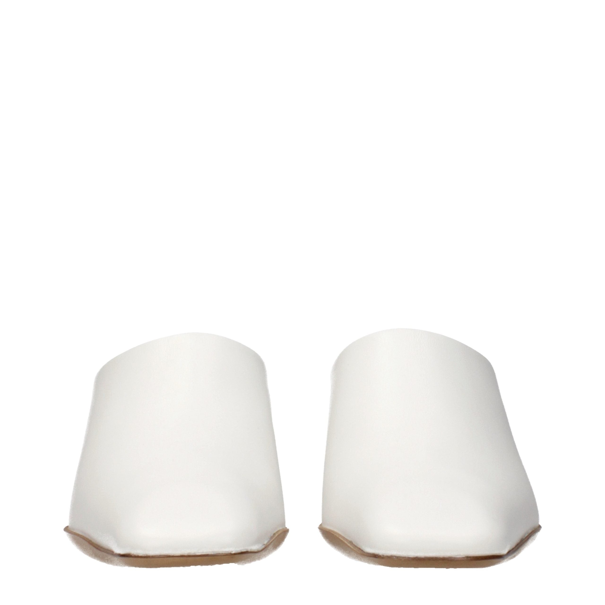 White Leather Slip-On Clog