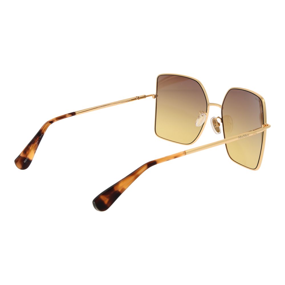 Gold Metal Square Sunglasses