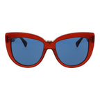 55mm Red Acetate Butterfly Sunglasses