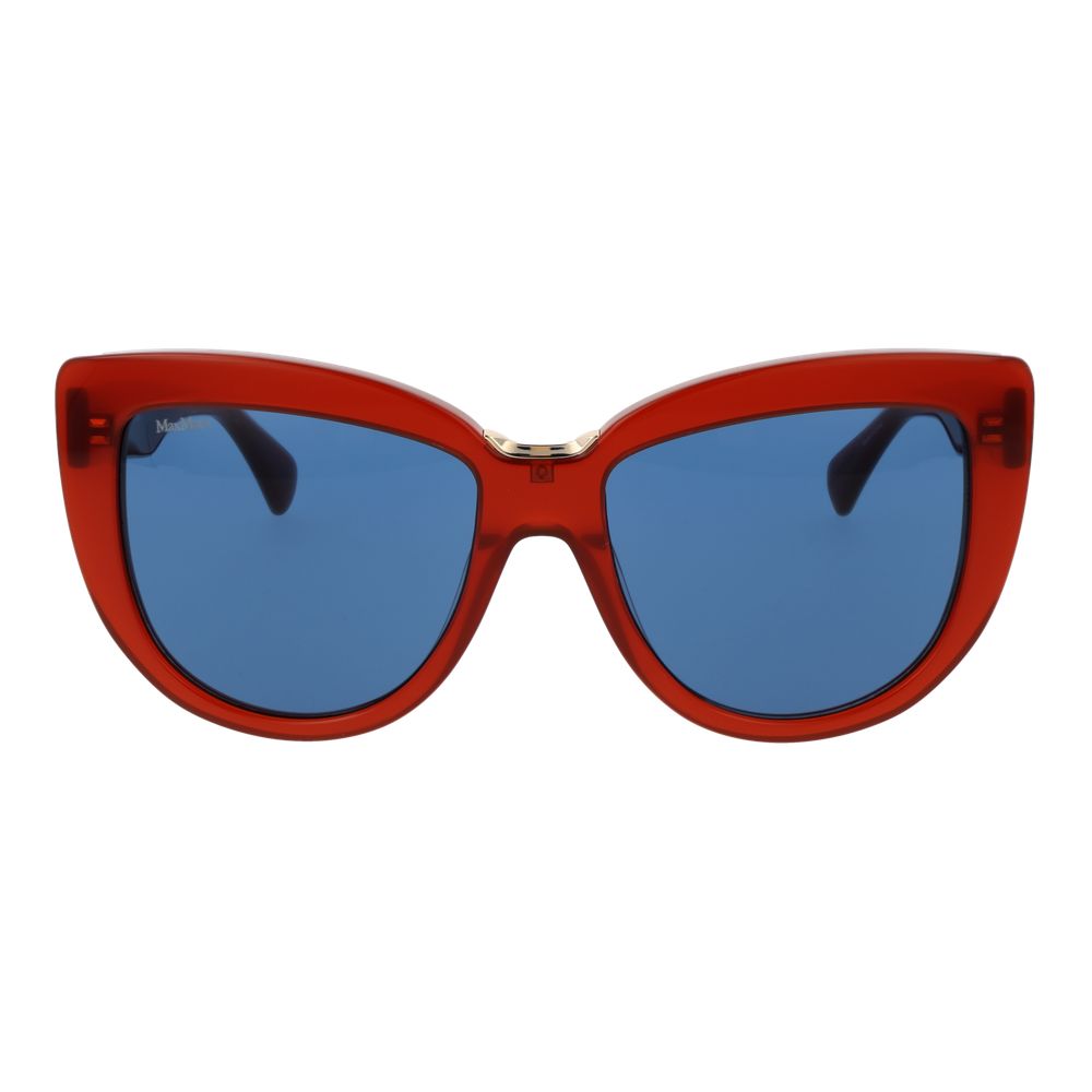 55mm Red Acetate Butterfly Sunglasses