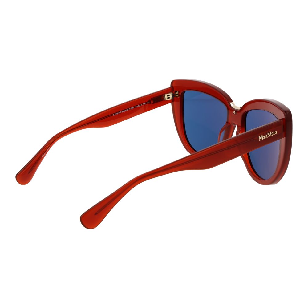 55mm Red Acetate Butterfly Sunglasses