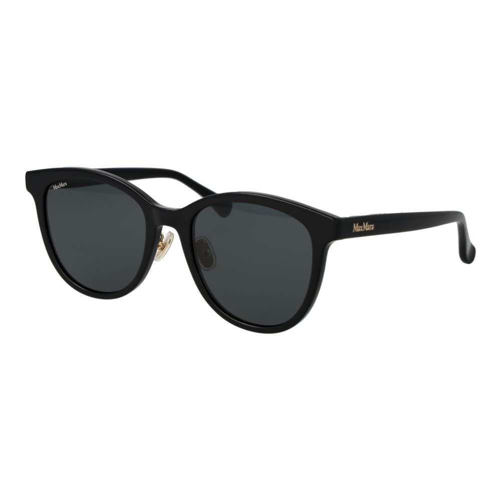 Black Acetate Panto Sunglasses
