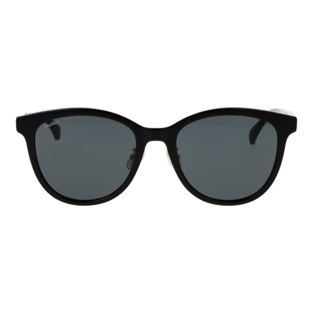 Black Acetate Panto Sunglasses