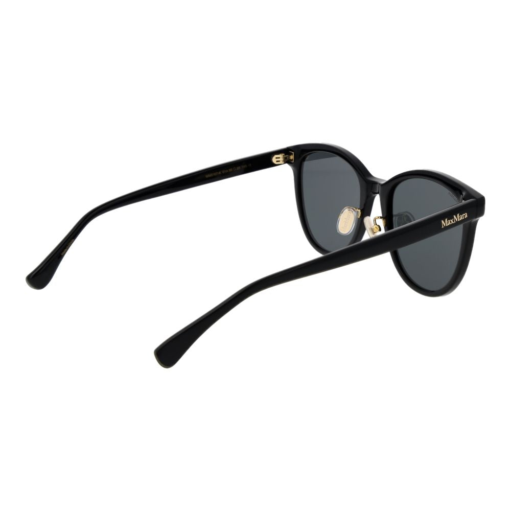 Black Acetate Panto Sunglasses