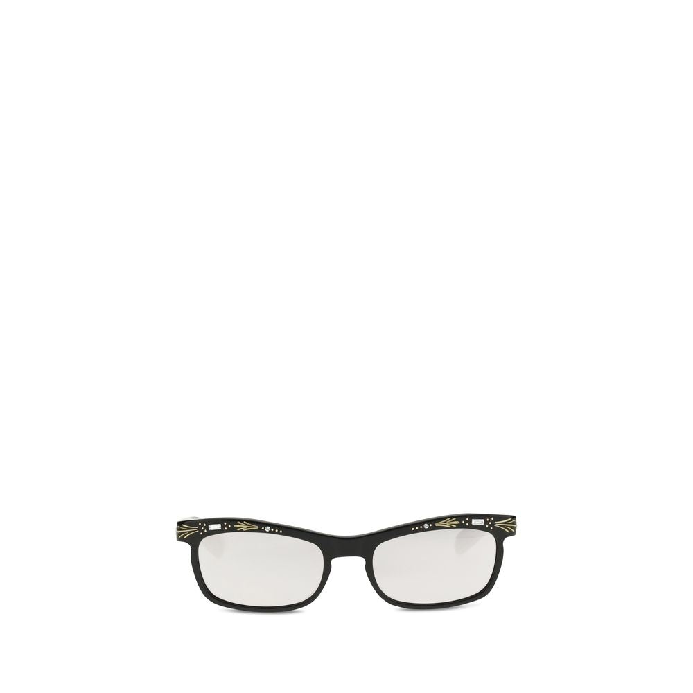 Crystal‑Embellished Rectangular Acetate Sunglasses